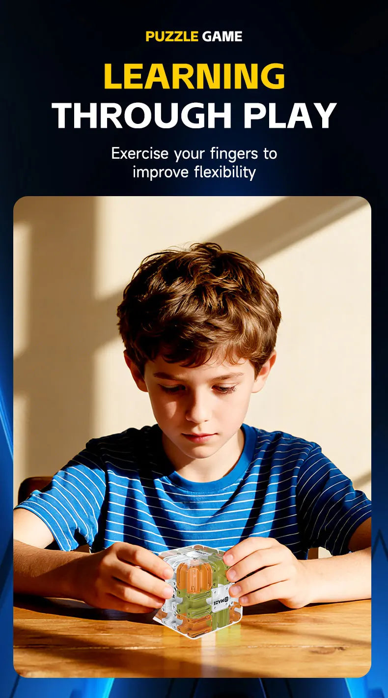 3D Maze Magic Cube Fidgeting Toys Kids Labyrinth Creative Puzzle Intelligence Cube Logical Thinking Anti Stress Educational Toys