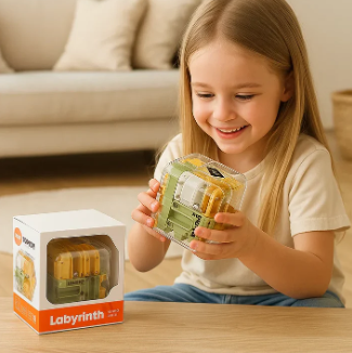 3D Labyrinth Puzzle Cube RosaVeria